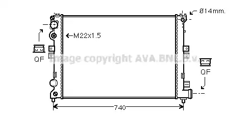 CN2088 AVA QUALITY COOLING hűtő, motorhűtés